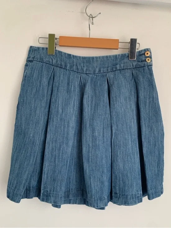 Tommy Hilfiger Denim Pleated Skirt - Picture 4 of 8